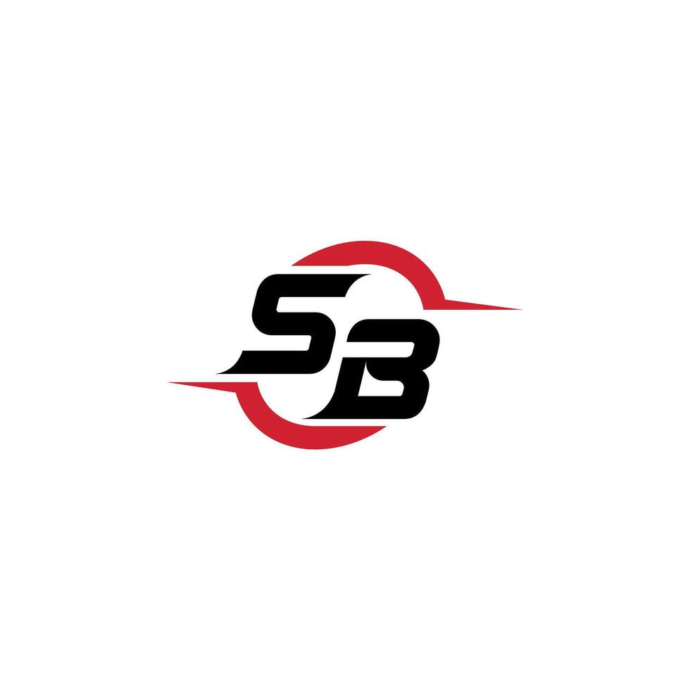 SB initial esport or gaming team inspirational concept ideas vector
