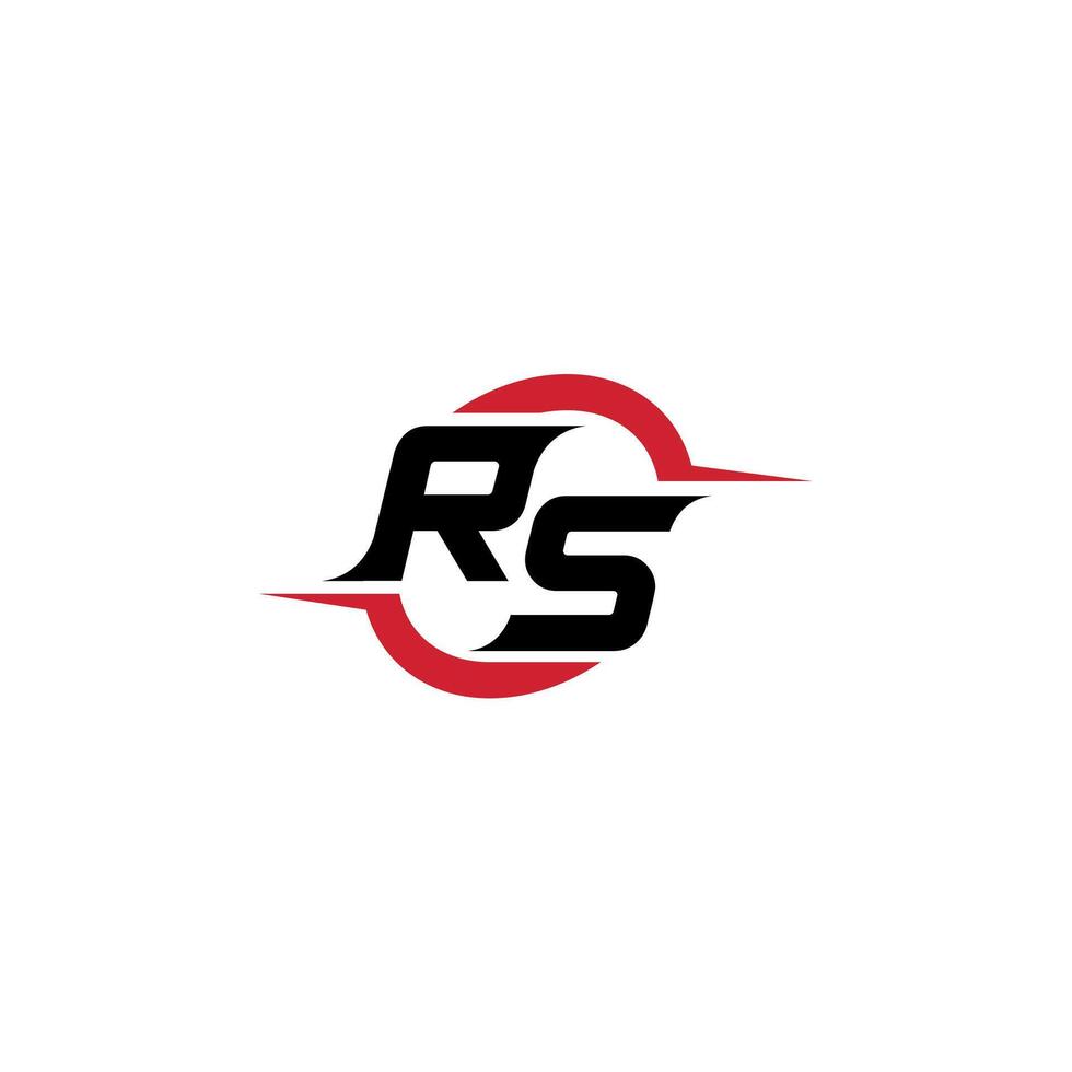 RS initial esport or gaming team inspirational concept ideas vector