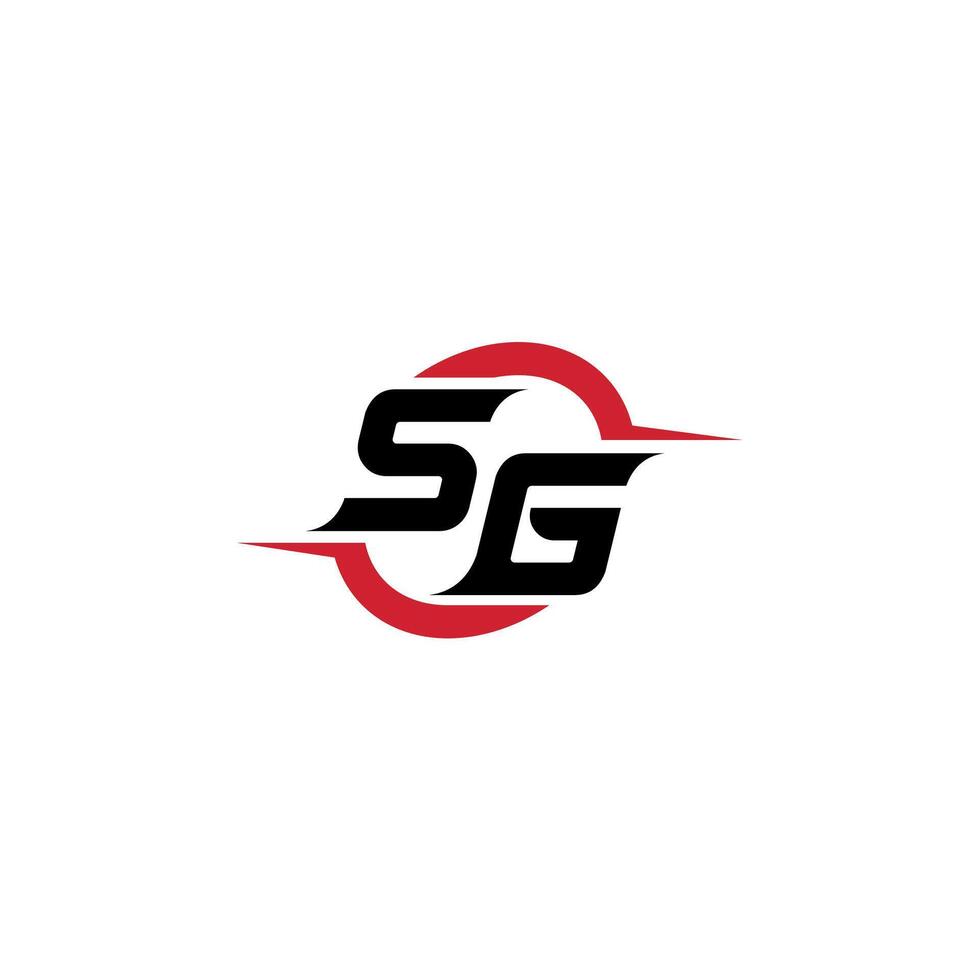 SG initial esport or gaming team inspirational concept ideas vector