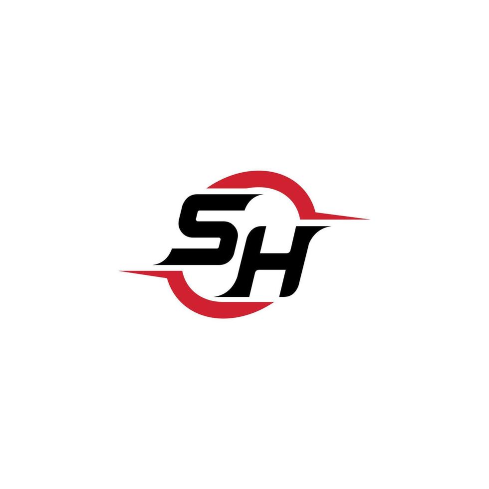 SH initial esport or gaming team inspirational concept ideas vector