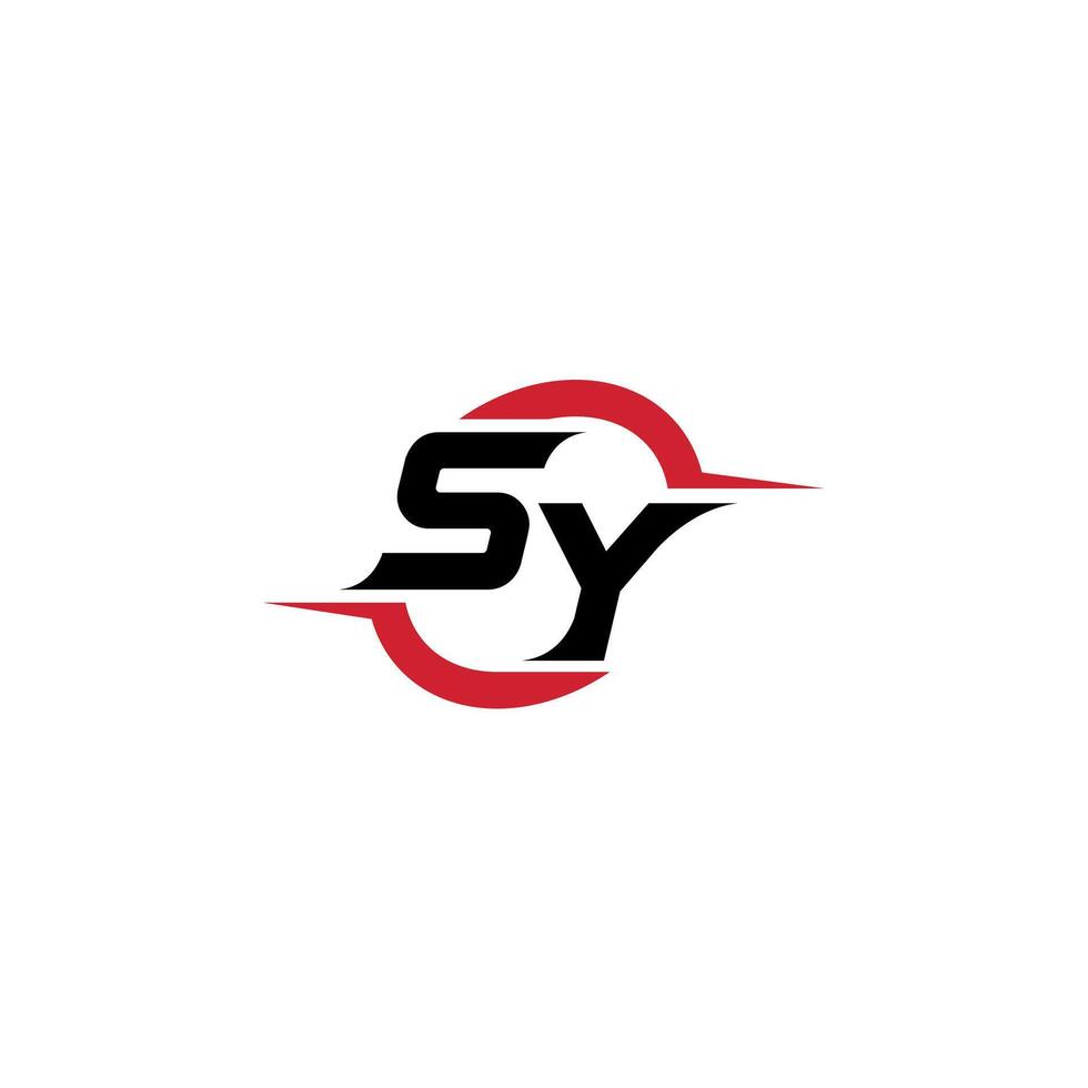 SY initial esport or gaming team inspirational concept ideas vector