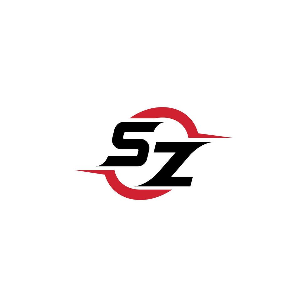 SZ initial esport or gaming team inspirational concept ideas vector