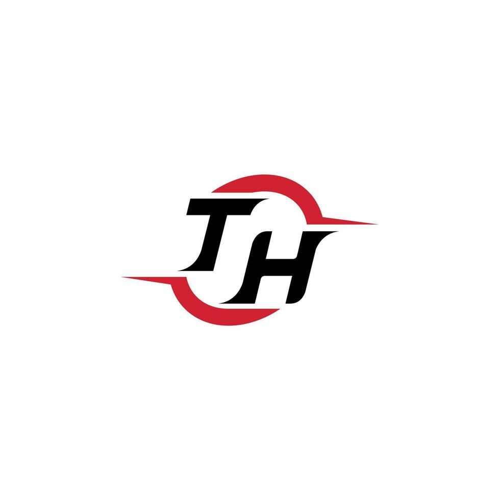 TH initial esport or gaming team inspirational concept ideas vector