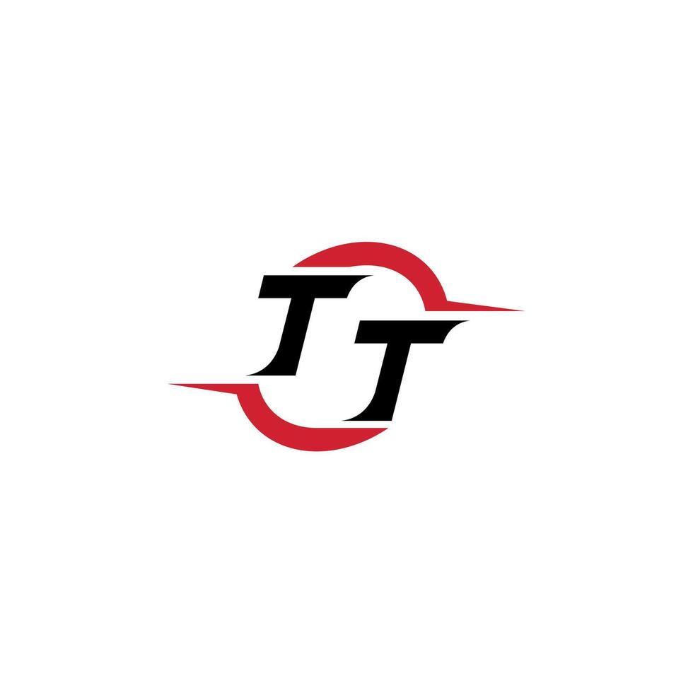 TT initial esport or gaming team inspirational concept ideas vector