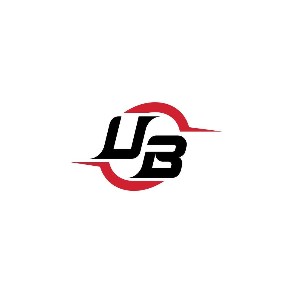 UB initial esport or gaming team inspirational concept ideas vector