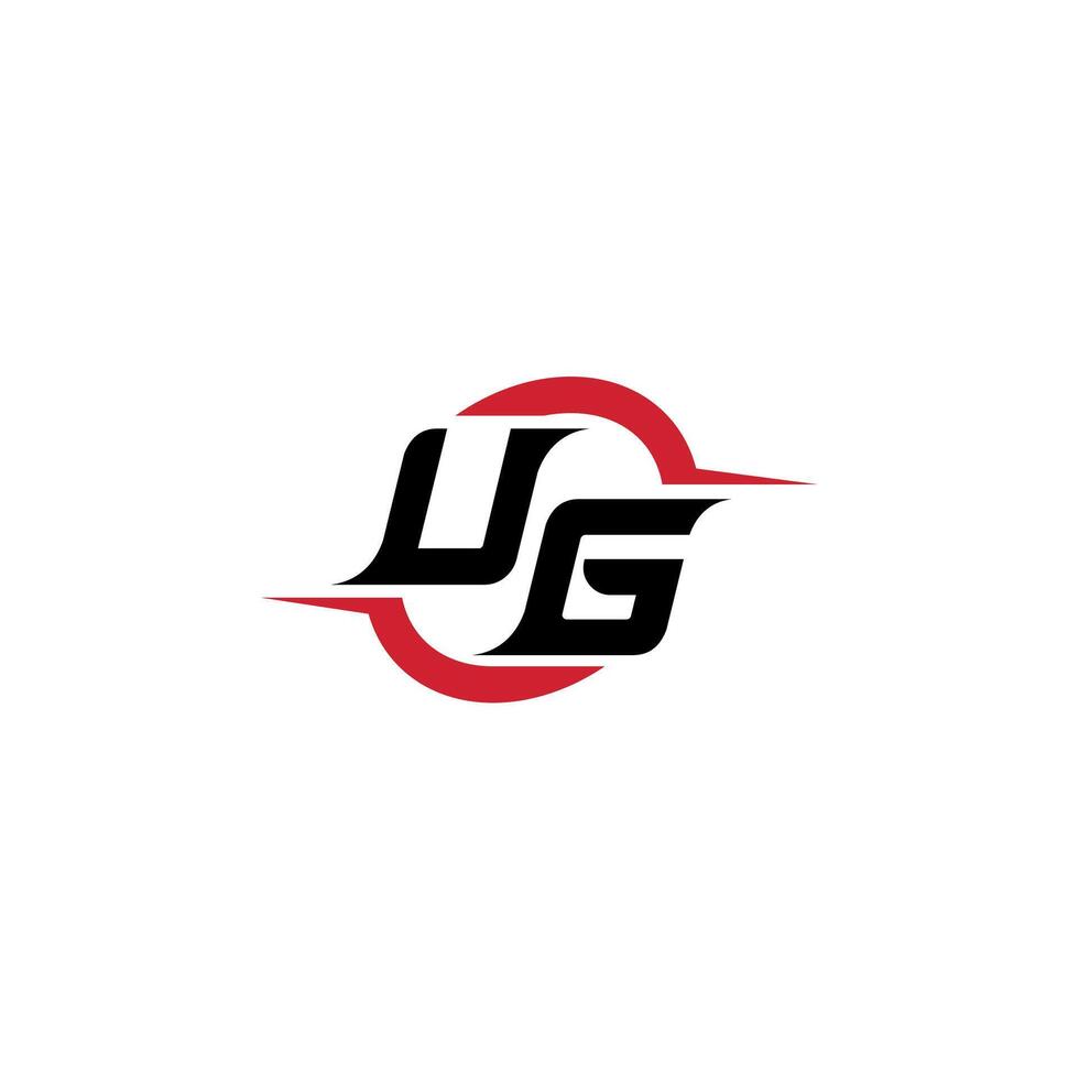 UG initial esport or gaming team inspirational concept ideas vector