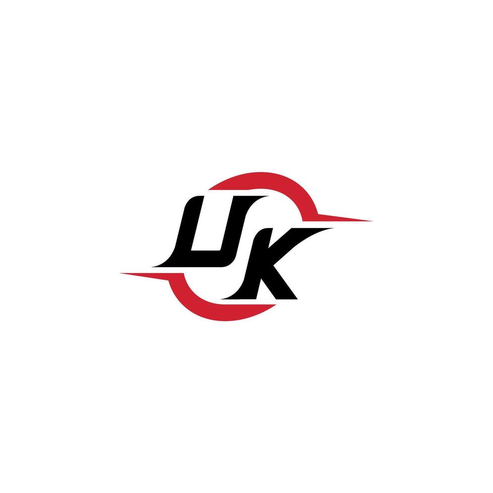 UK initial esport or gaming team inspirational concept ideas vector
