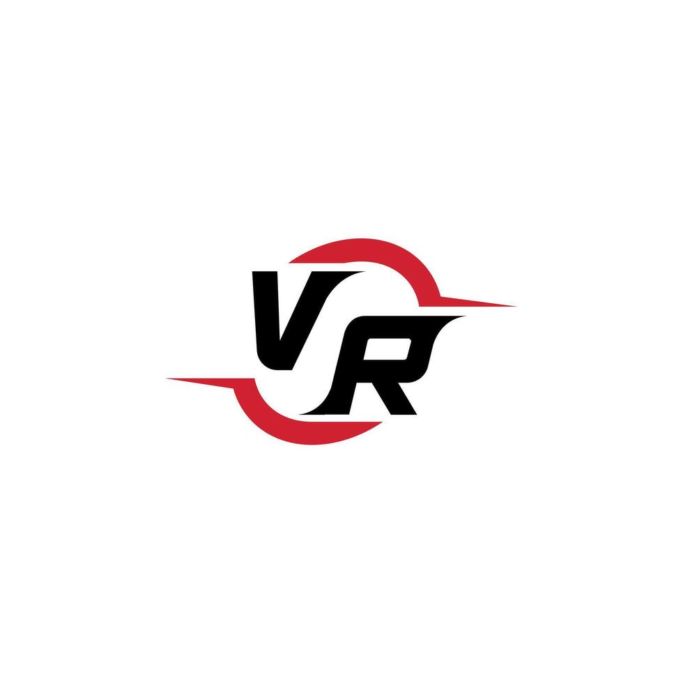 VR initial esport or gaming team inspirational concept ideas vector