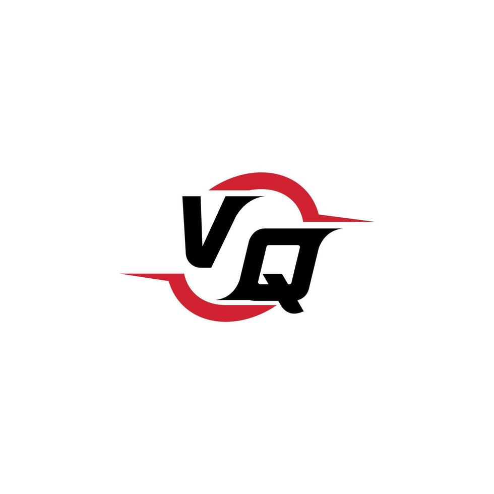 VQ initial esport or gaming team inspirational concept ideas vector