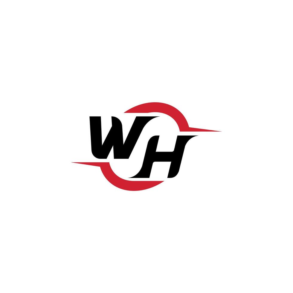 WH initial esport or gaming team inspirational concept ideas vector