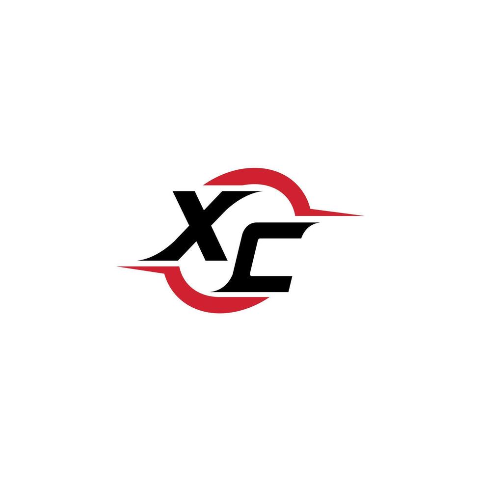 XC initial esport or gaming team inspirational concept ideas vector