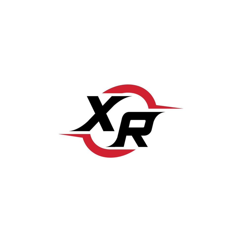 XR initial esport or gaming team inspirational concept ideas vector