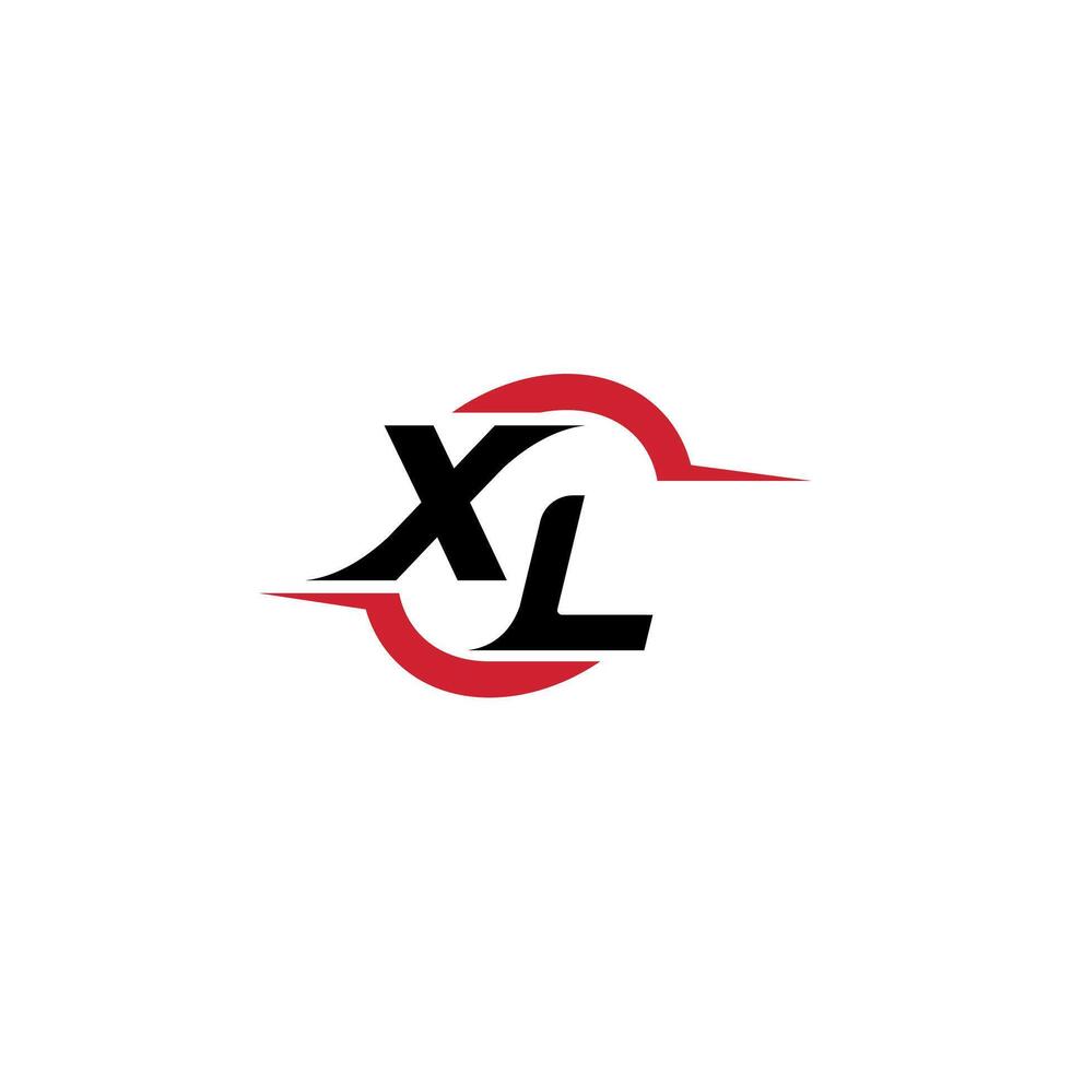 XL initial esport or gaming team inspirational concept ideas vector