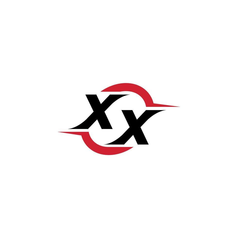 XX initial esport or gaming team inspirational concept ideas vector