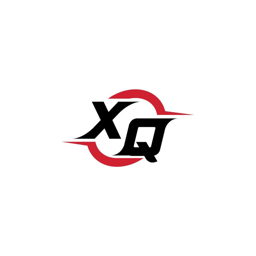 XQ initial esport or gaming team inspirational concept ideas vector