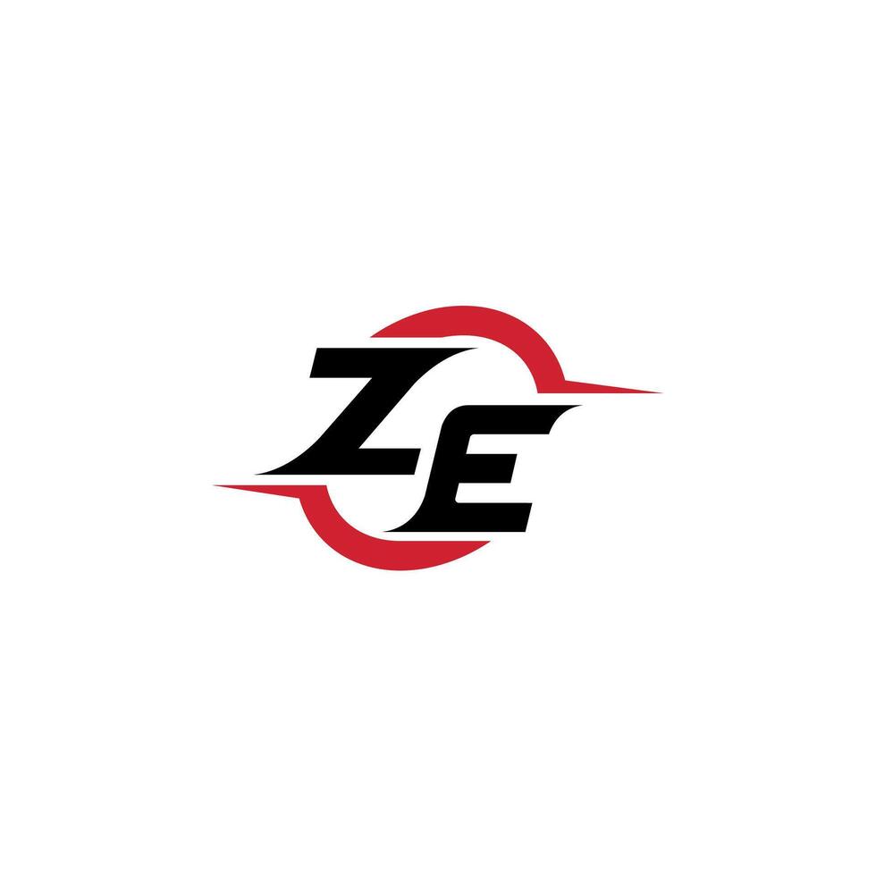 ZE initial esport or gaming team inspirational concept ideas vector