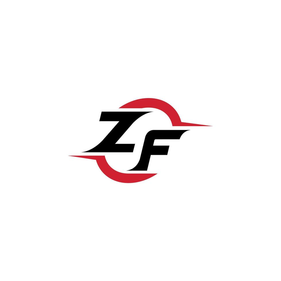 ZF initial esport or gaming team inspirational concept ideas vector