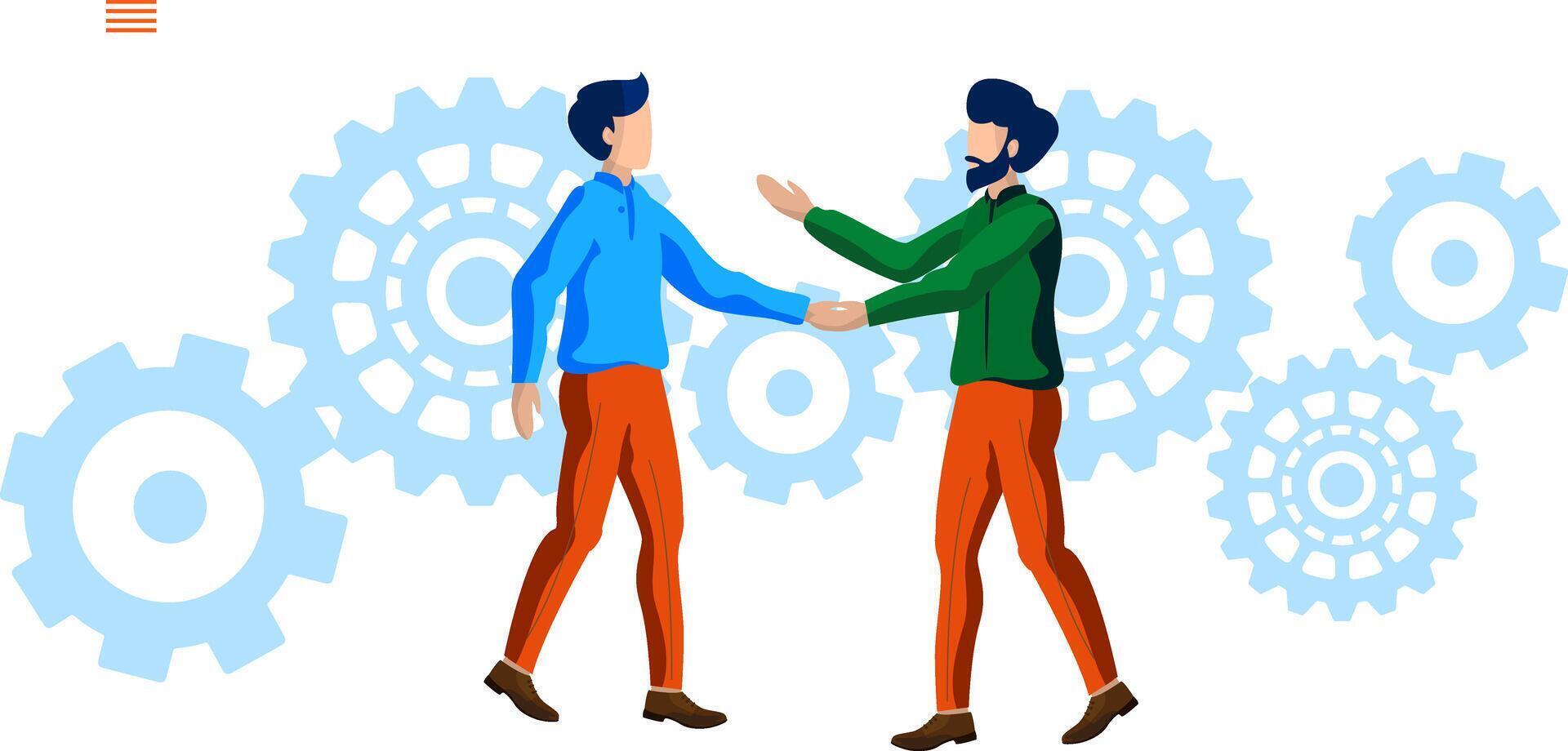 joining hands for work and process vector illustration concept
