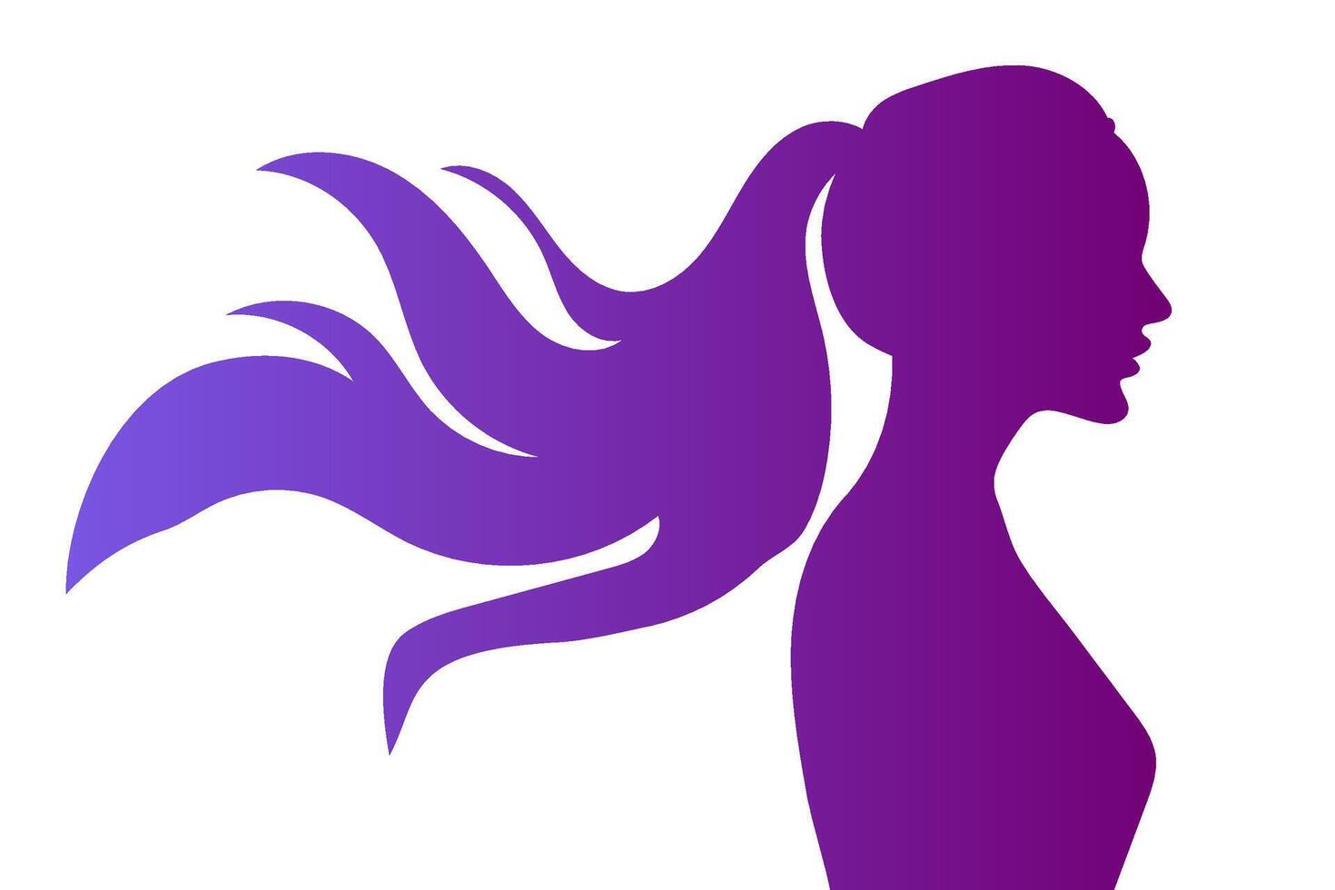 happy womens day woman side view silhouette vector
