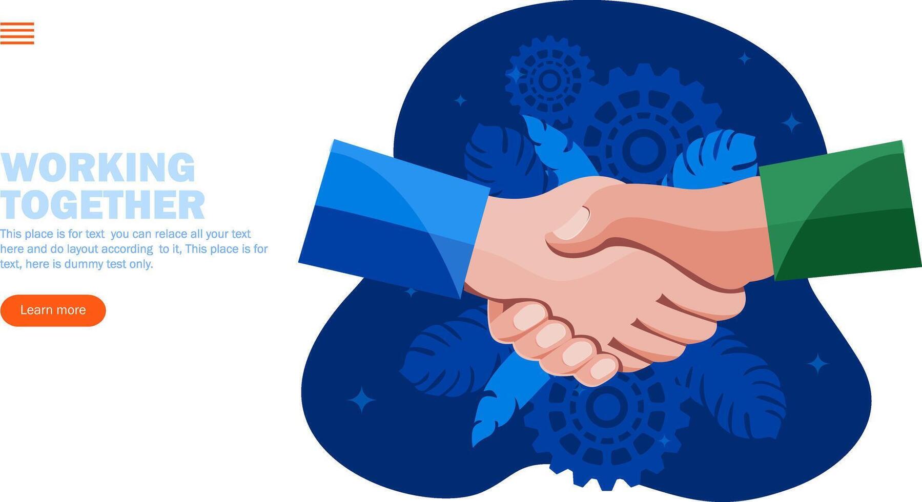 celebrating teamwork and processes with joining hands concept vector illustration