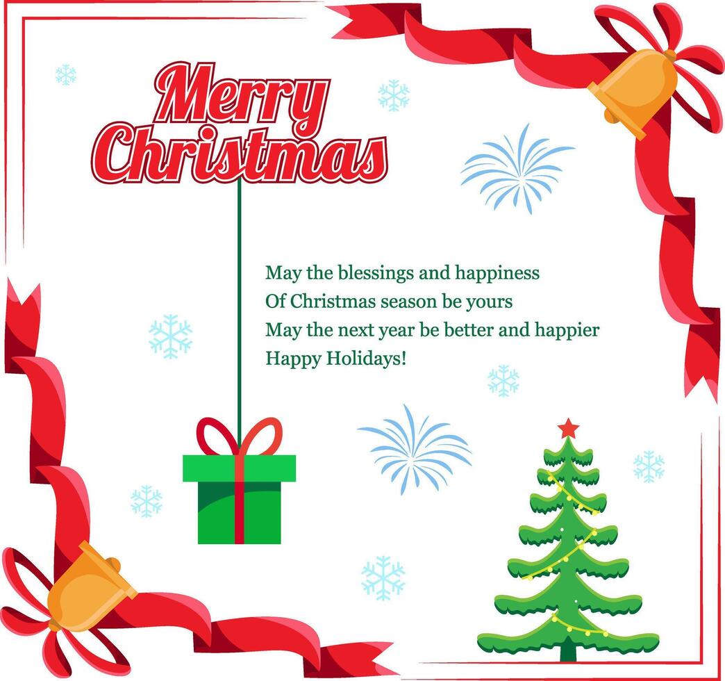 christmas greeting card vector illustration