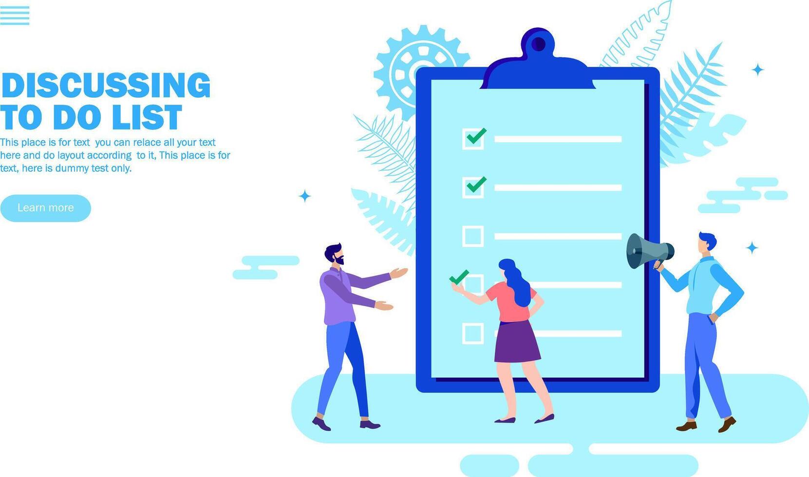 work to do list announcement vector