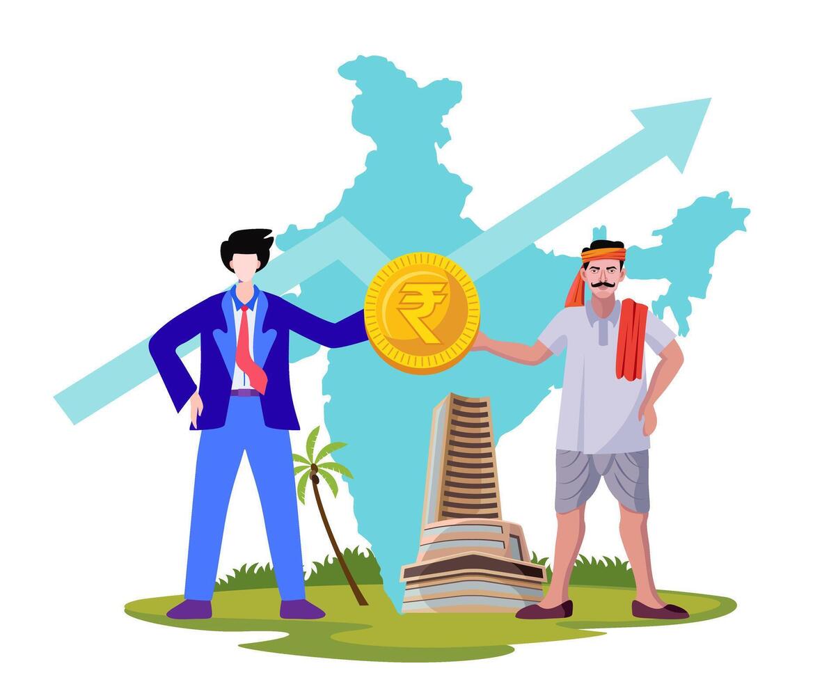 indian economy growth vector