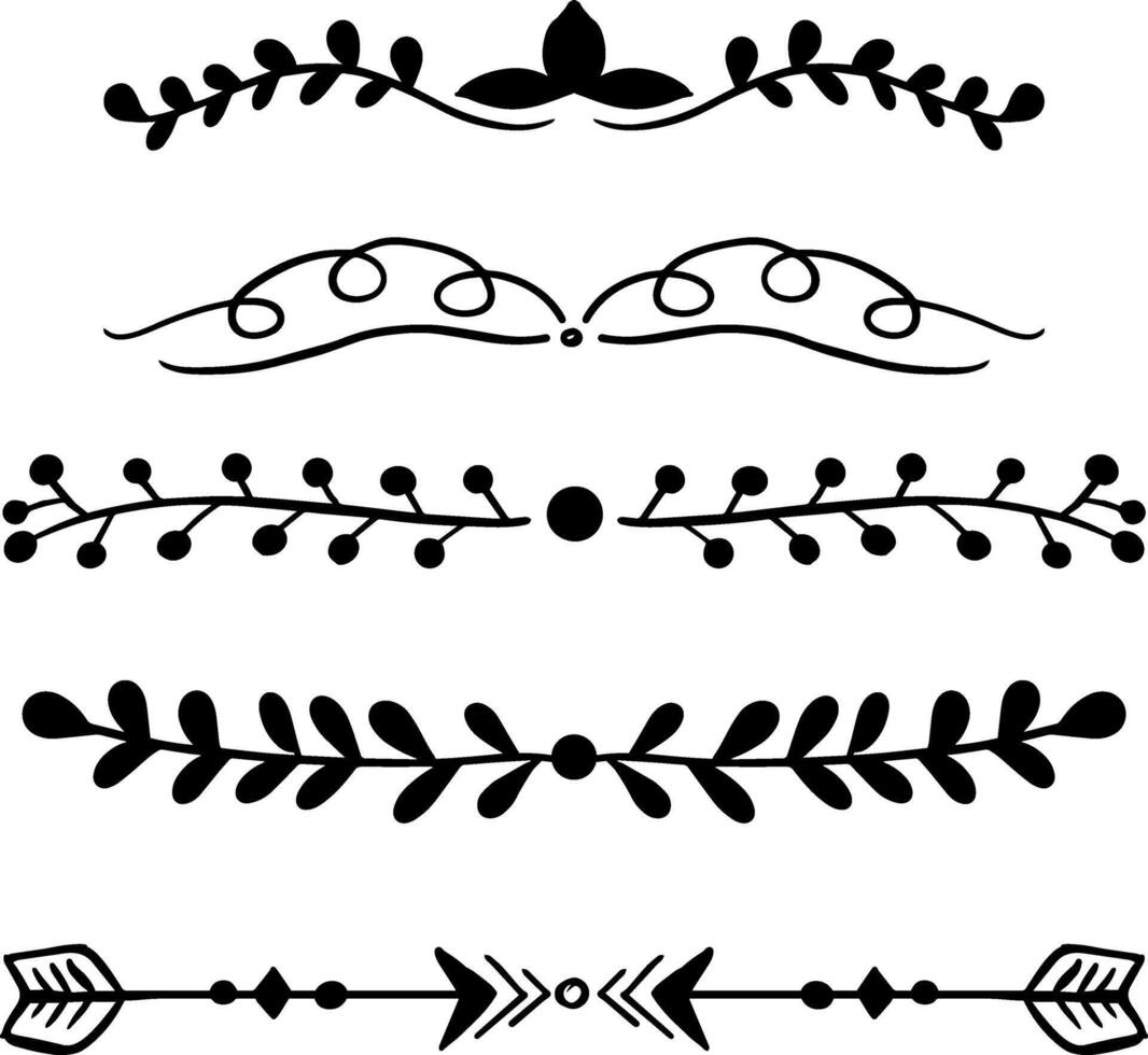 boho element hand drawn engraved sketch drawing vector