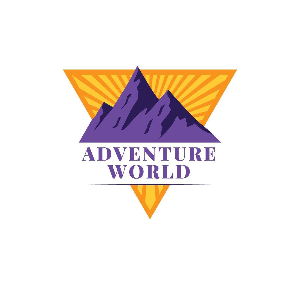 mountain adventure logo vector illustration isolated