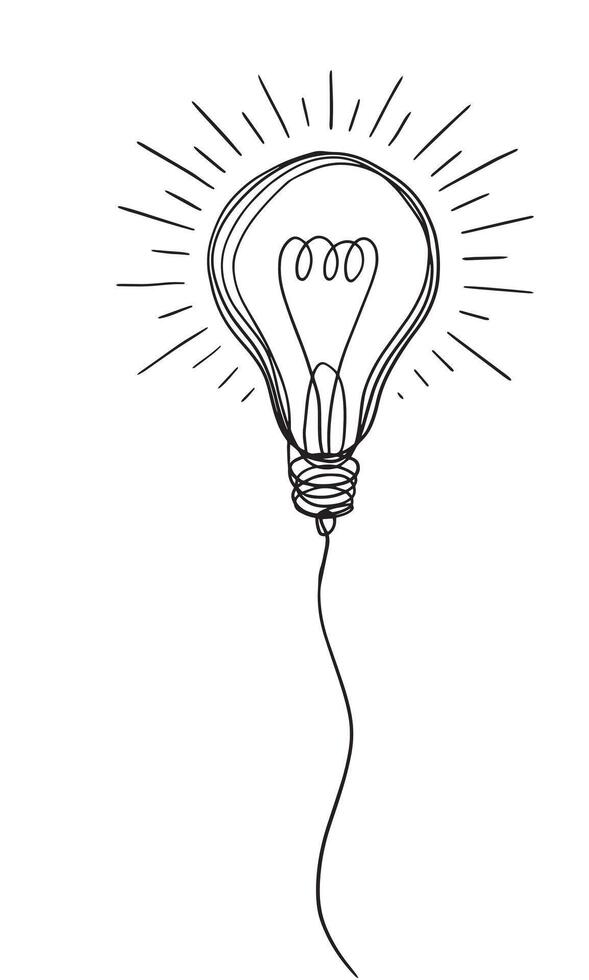 light bulb hand drawn vector illustration