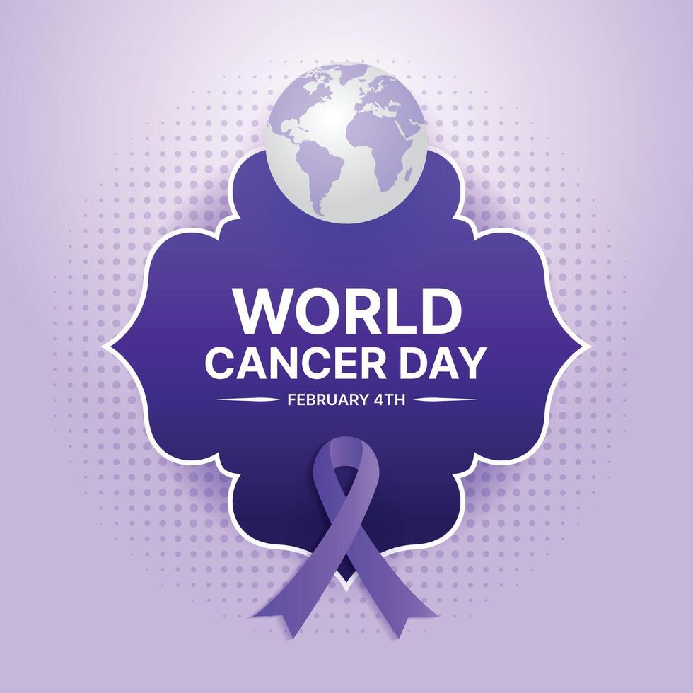 world cancer day poster, cancer awareness banner vector