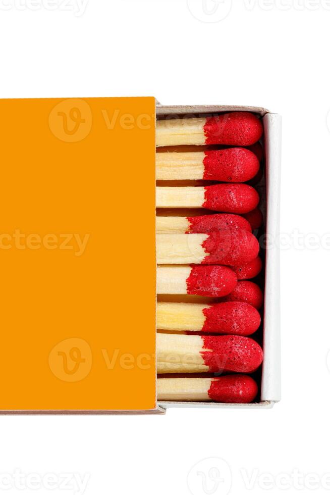 matches with a red head on a white background photo