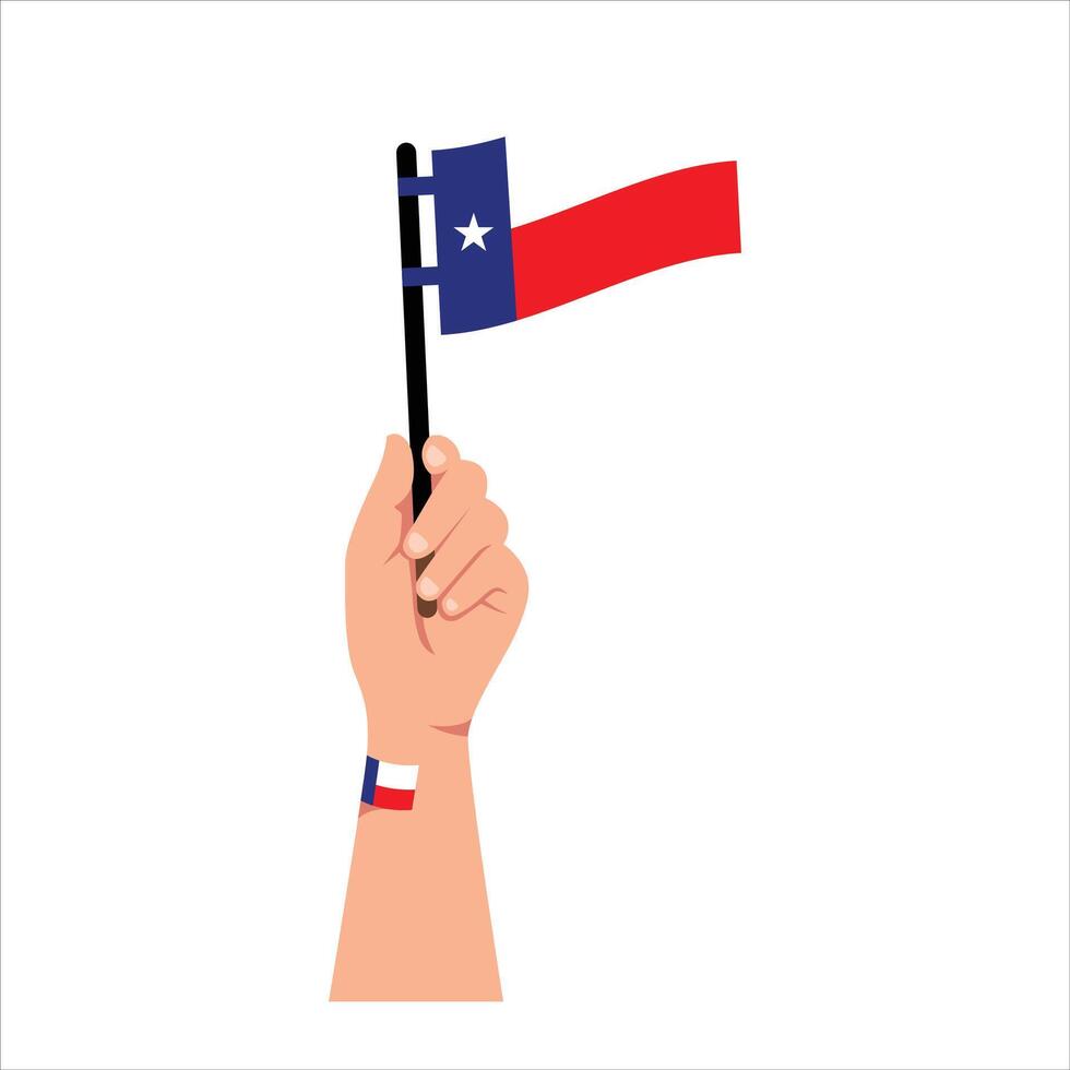 Texas Element Independence Day Illustration Design Vector