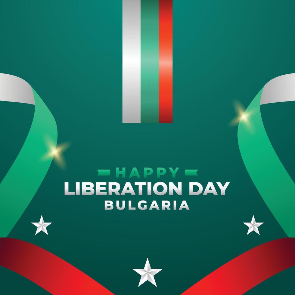 Bulgaria Liberation Day Vector Design Template