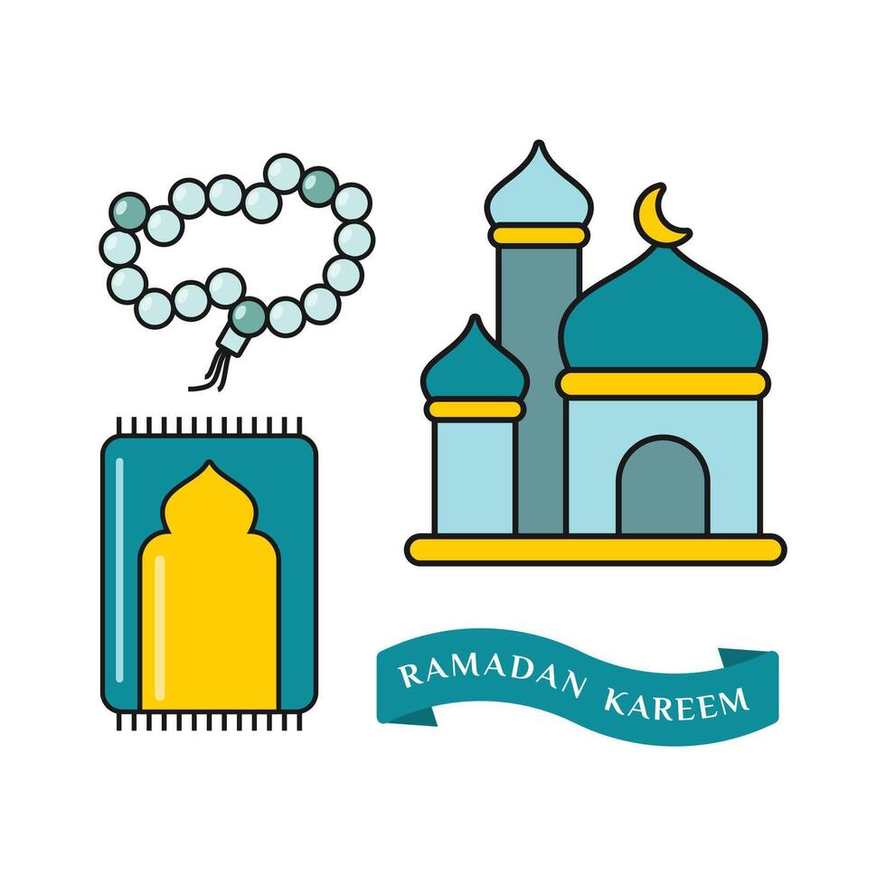 Ramadán kareem elemento vector diseño