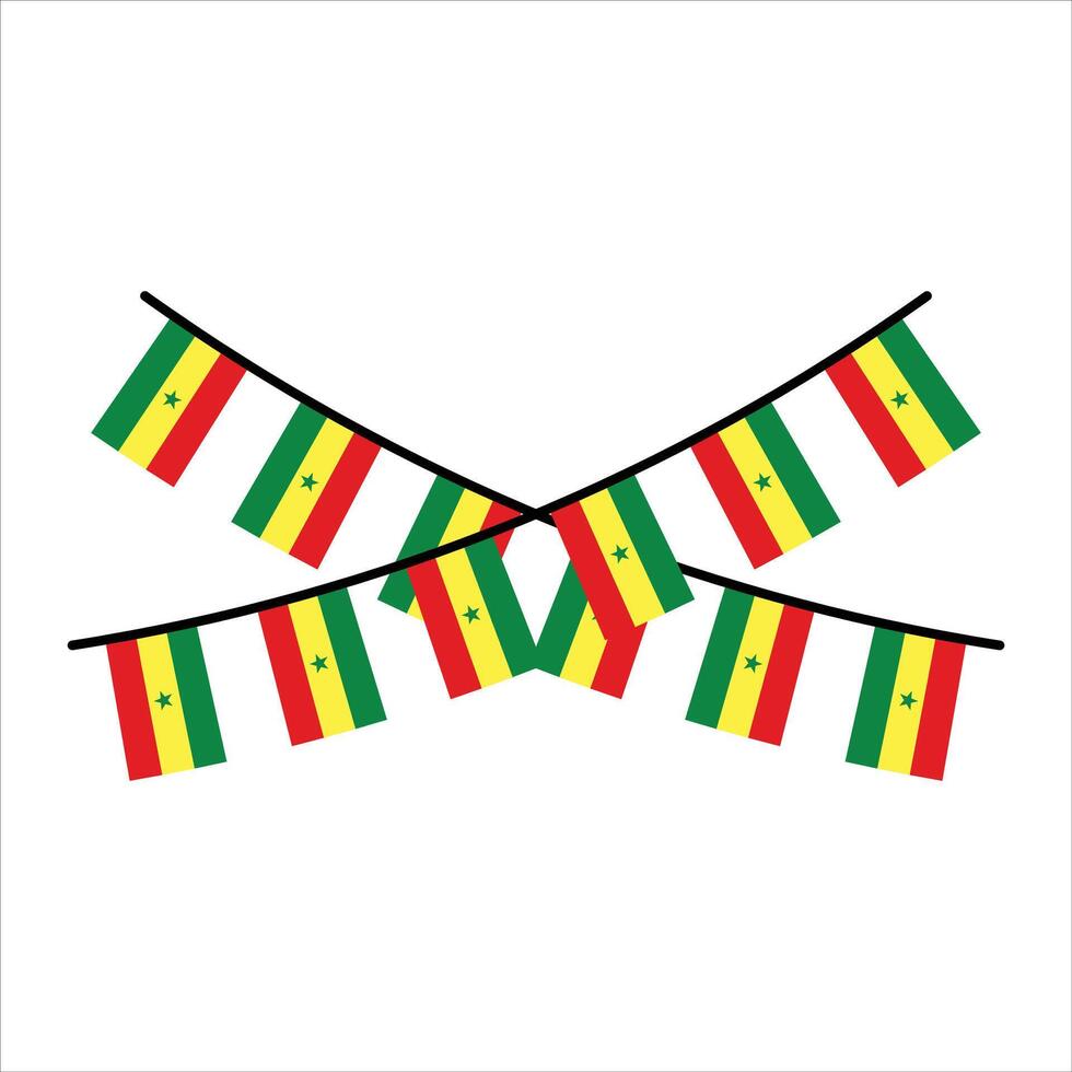 Senegal Element Independence Day Illustration Design Vector