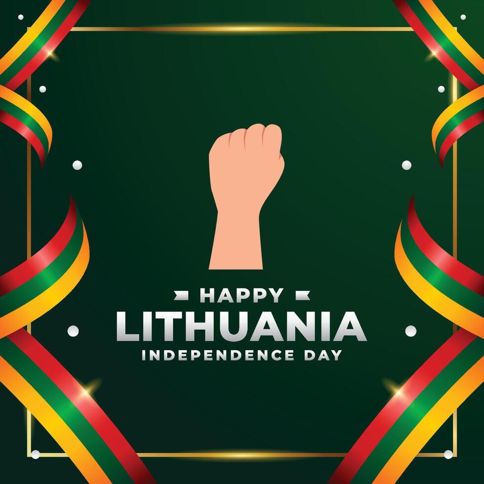 lithuania independence day design illustration collection vector