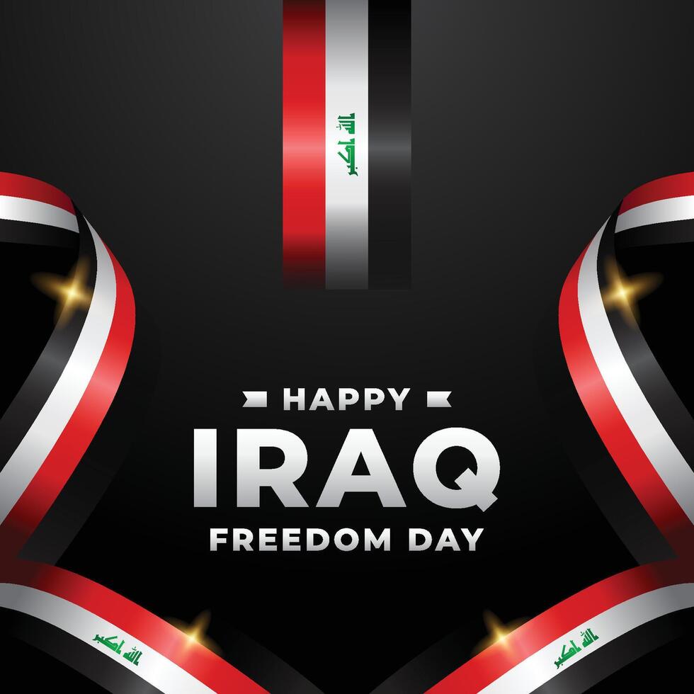 Iraq freedom day design illustration collection vector