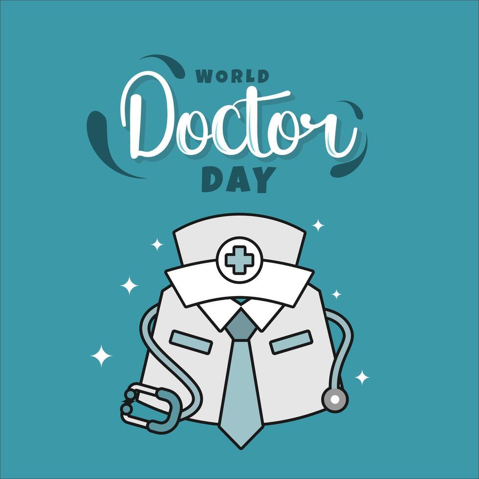 World Doctor Day Groovy Vector Design