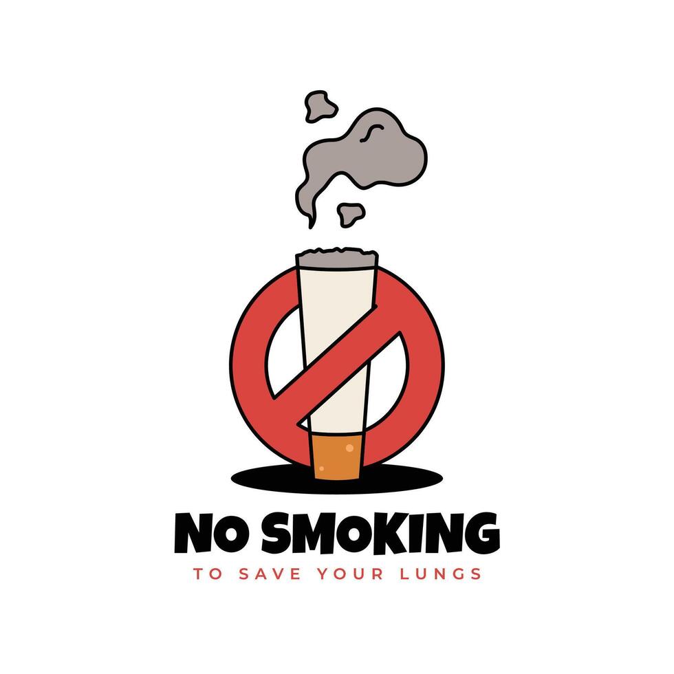 No smoking day groovy style design vector