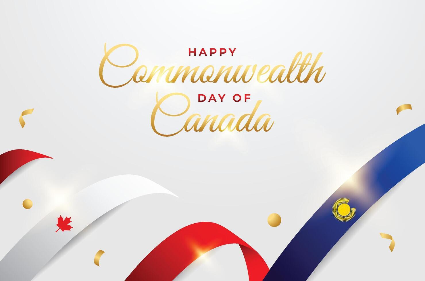 canada commonwealth day design illustration collection vector