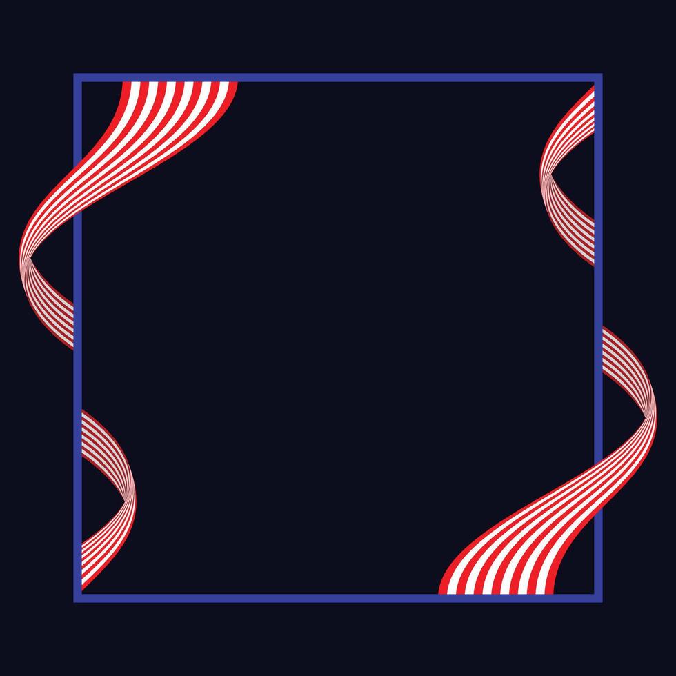 D-Day element frame design template vector