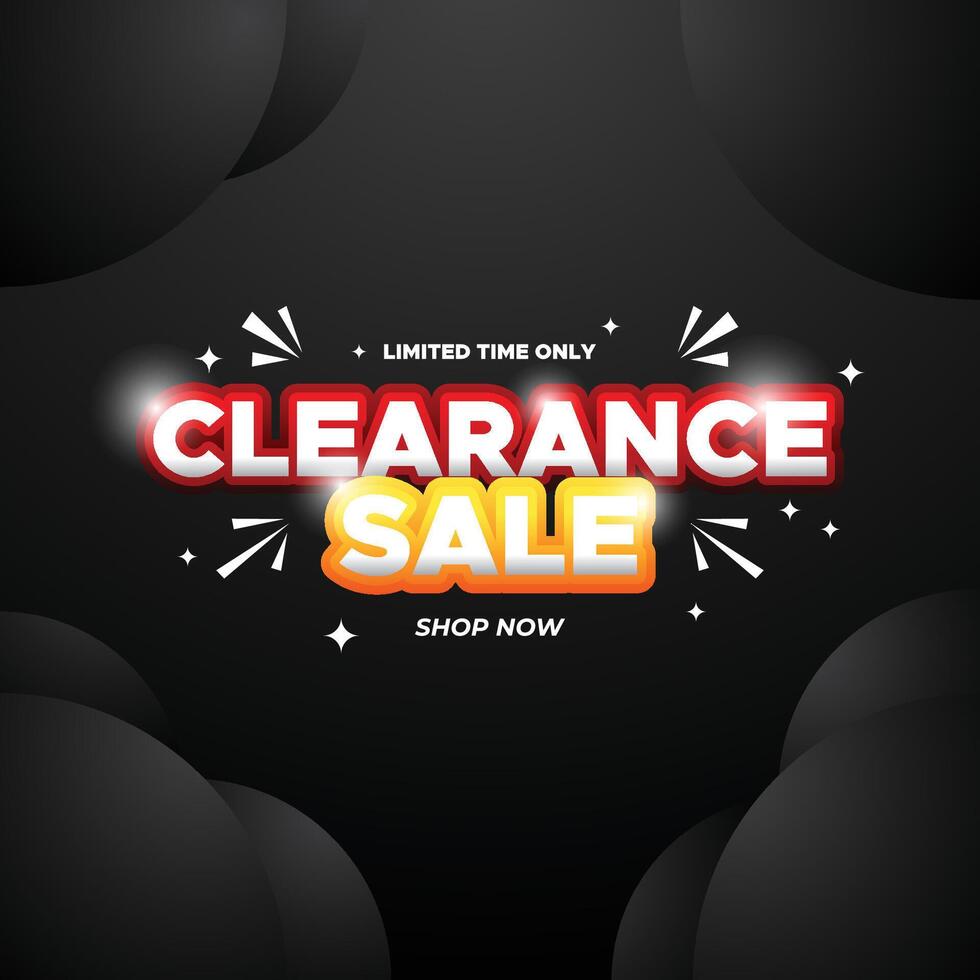 Clearance Sale Promo Vector Design