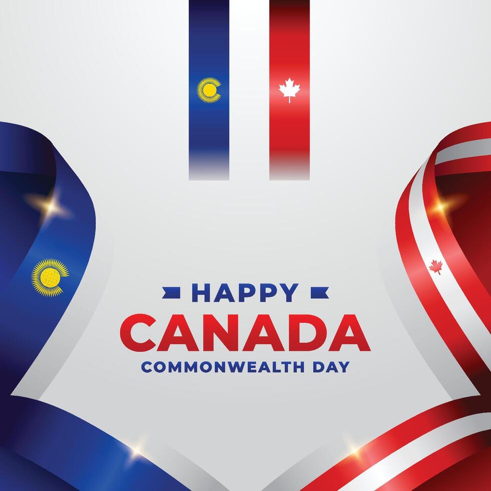 canada commonwealth day design illustration collection vector