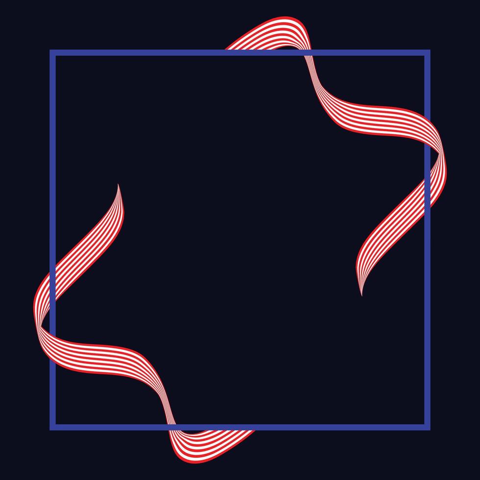 D-Day element frame design template vector