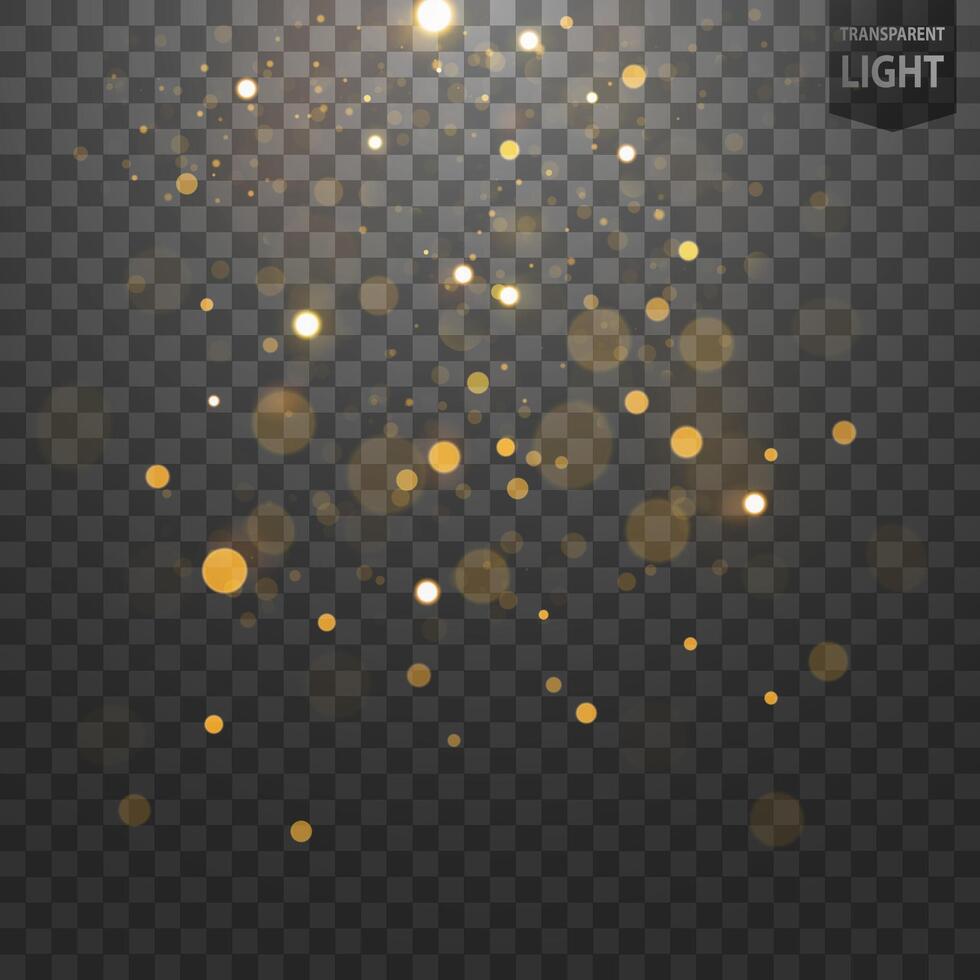 Abstract Gold Bokeh Scattered, Vector Illustration