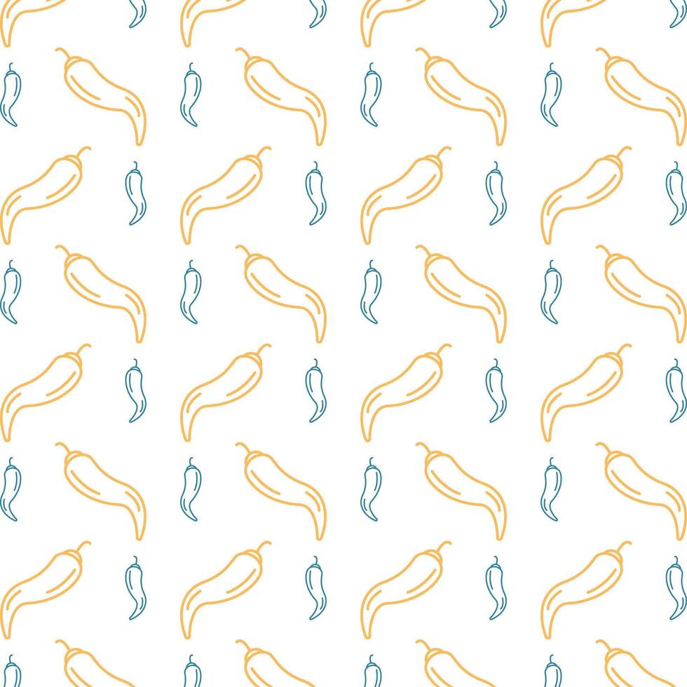 Chili pepper icon trendy repeating pattern colorful vector illustration background