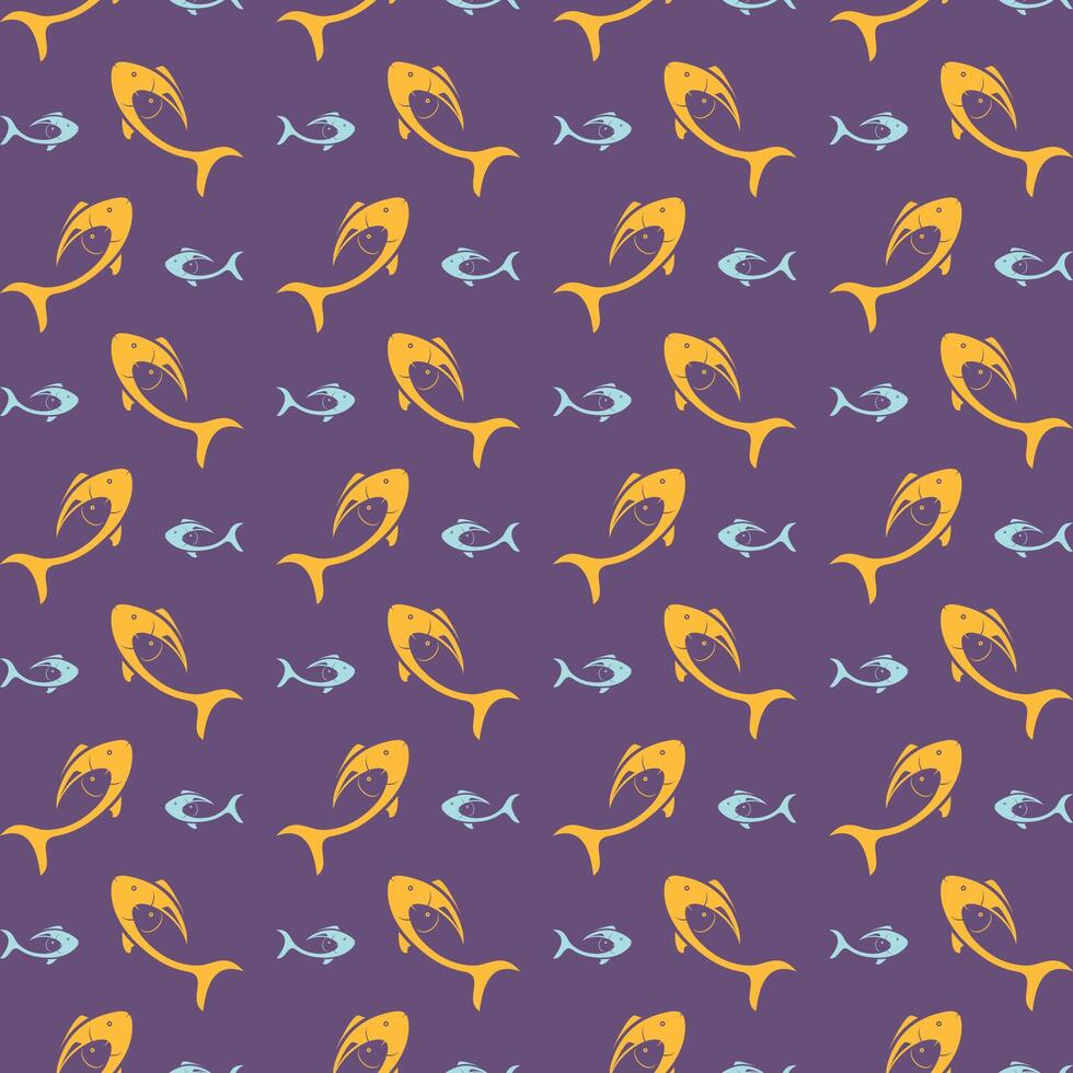 Double fish sign trendy repeating apparel pattern multicolor vector illustration background