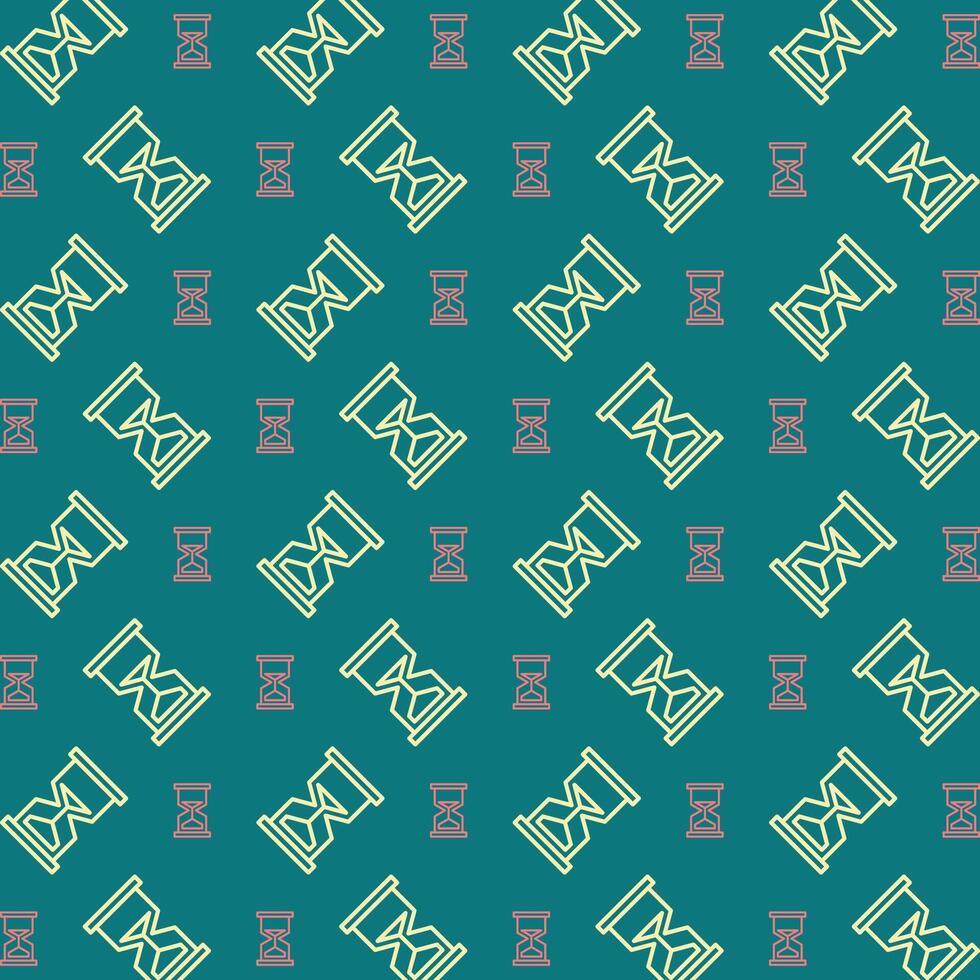 Hourglass trendy repeating pattern beautiful vector illustration blue background