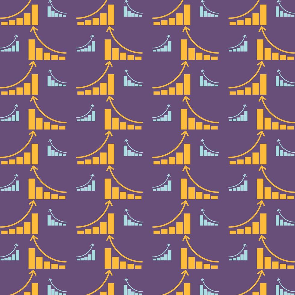 Growth sign trendy repeating apparel pattern multicolor vector illustration background